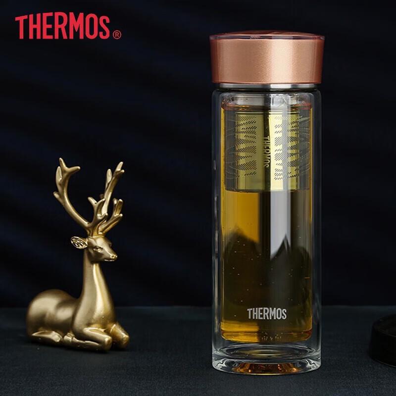THERMOS Double-Layer Tea Infuser Glass Cup
