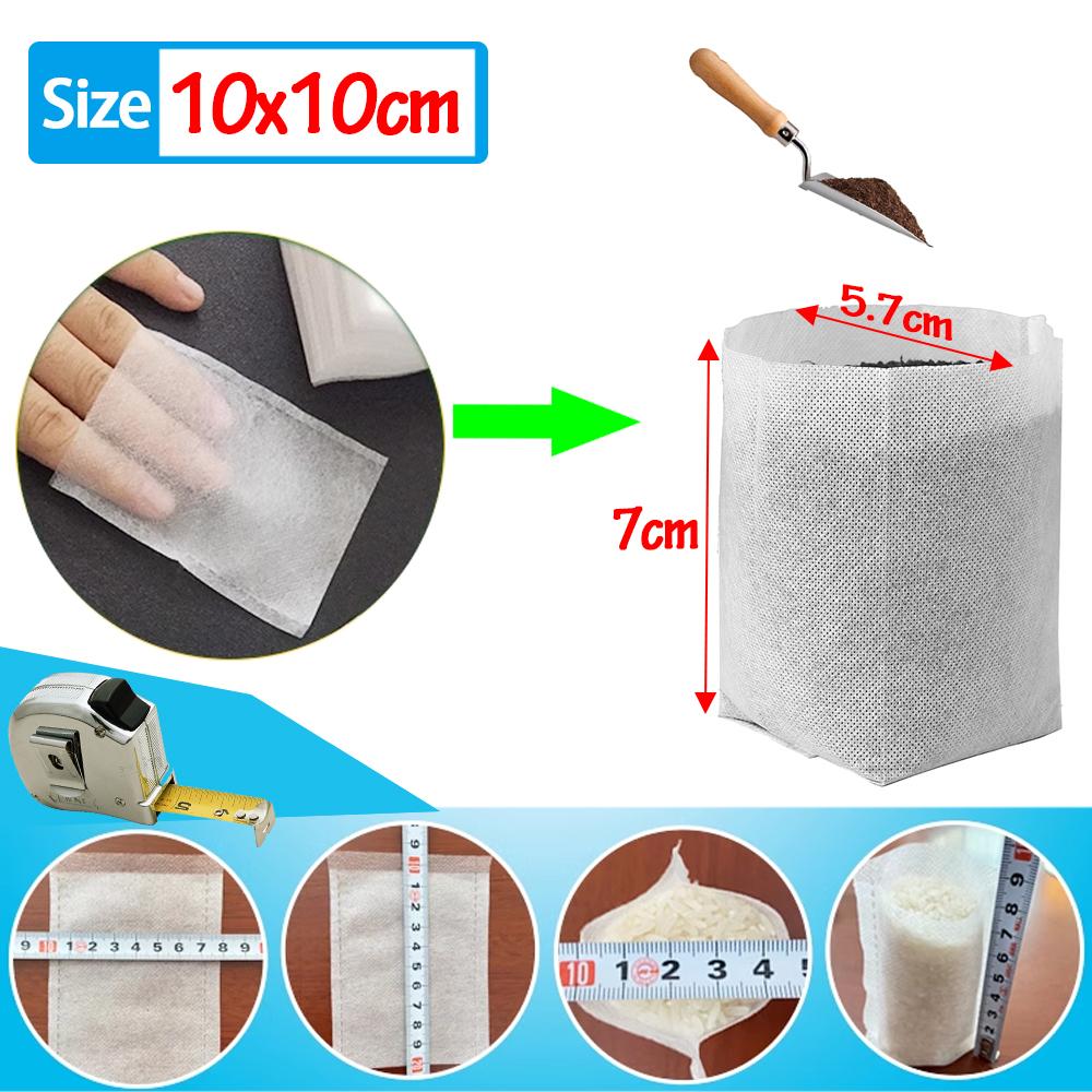 100-500Pcs Biodegradable Nursery Bag Plant Grow Bags Non-woven Fabric Seeds To Sow Flower Pots For Home Garden Accessories Tools