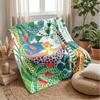 Jeweled Tiger Portrait Theme blanket Lightweight Warm Flannel Blanket Decorative Throw Blanket for Home Decoration