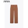 Zaprha 2025 New Arrival American Fashion Casual Linen Blended Straight-Leg Pants Women's Drooping Slimming 3046075