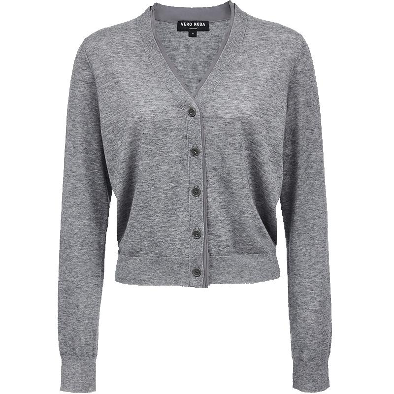

VEROMODA Women s V-Neck Multi-Layer Trim Knit Cardigan M
