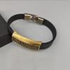 Vintage Men's Cowhide Bracelet: 'Love is Key' Fashion Design with Clasp