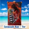 Beach Towel Custom Name Text, Quick Dry Large Towel For Beach HomeBeetlejuice Lydia Deetz