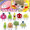 Shovelware Gehirnspiel Plüschtier Cartoon Früchte Stoffpuppen Banane Donut Apfel Orange Figuren Weihnachts-Plüschtier Peluche Geschenk