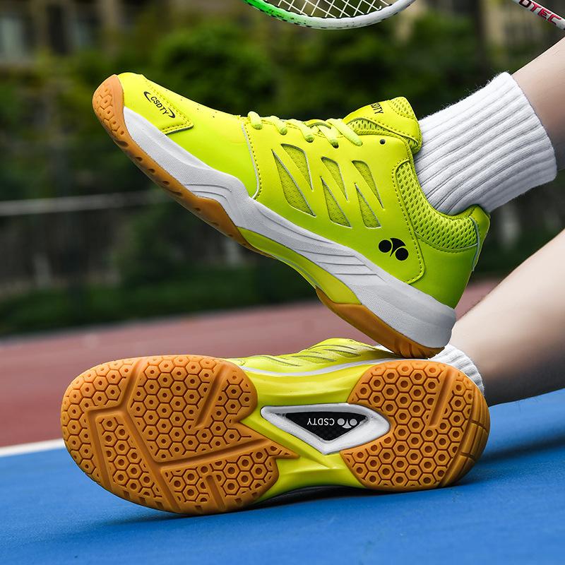 Badminton shoes men's and women's professional non-slip, wear-resistant and breathable rotating button carbon board children's competition training
