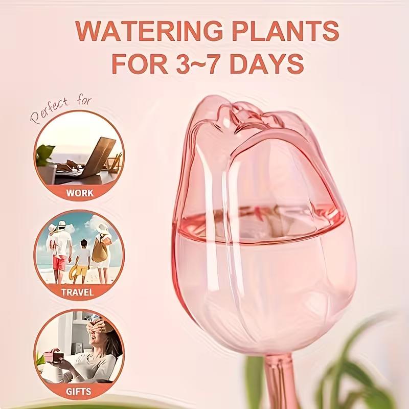 Sfere per l'irrigazione di piante di tulipano rosa per piante in vaso da interno ed esterno Gocciolatori automatici per piante Strumenti automatici per l'irrigazione