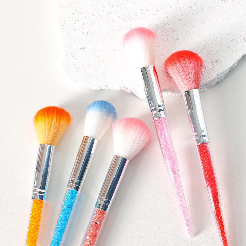 Diamond Long Handle Nail & Blush Brush for Cleaning and Dusting.