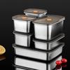 Portable Food Fruit Bento Box 304 Stainless Steel Lunch Box With Lid Snacks Containers Box Leak-Proof Storage Fresh-keeping Box