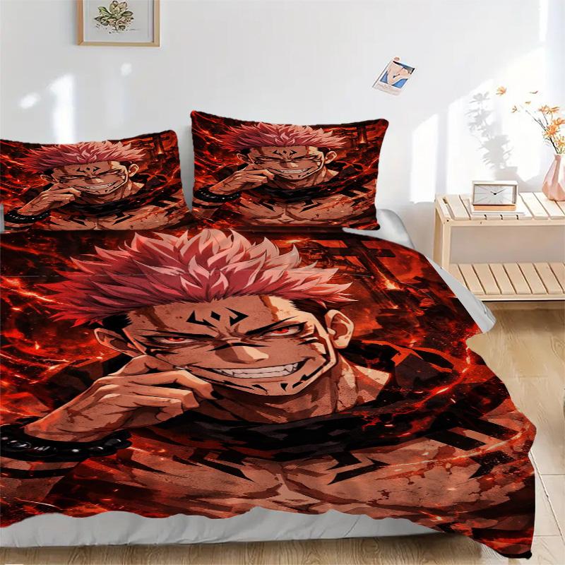 Powerful Anime Hero Print 3Pcs Bedding Setduvet Cover With 2 Bedropillowcase Home Birthday Gift