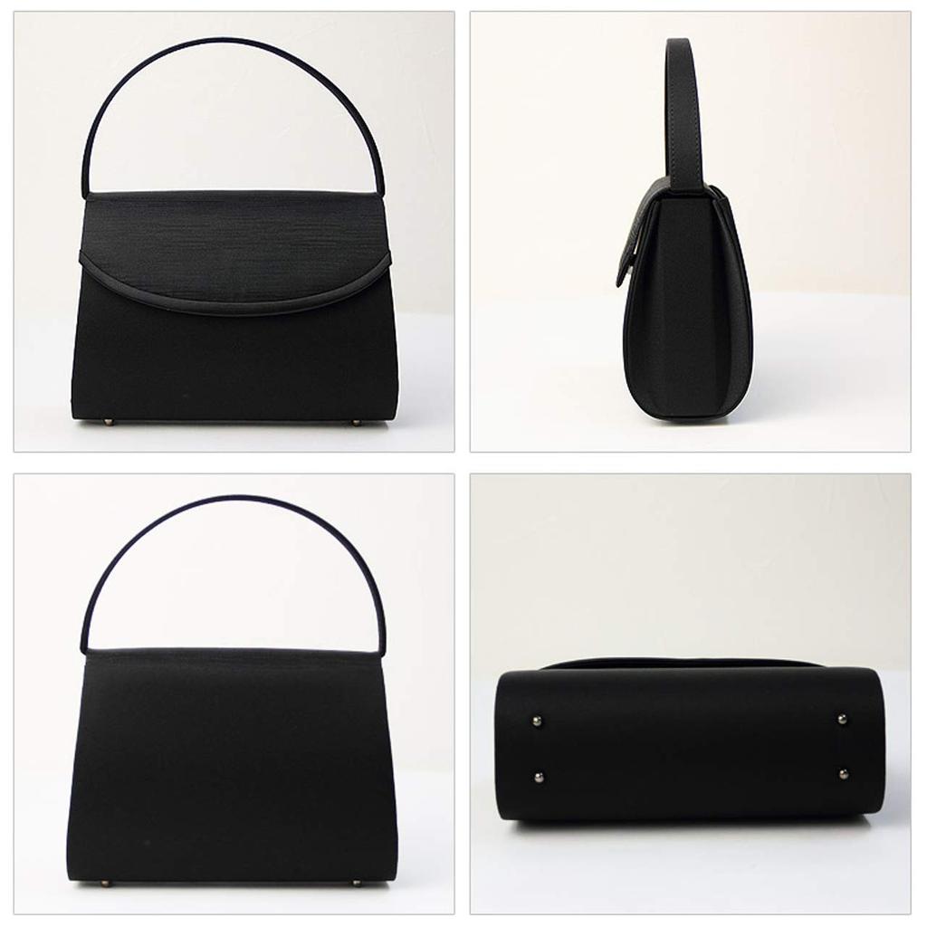 B-GALLERY Iwasa Jacquard Formale Tasche, Nebentasche und Geldbörse Set (3-teiliges Set) Hergestellt in Japan, Schwarz, Damen