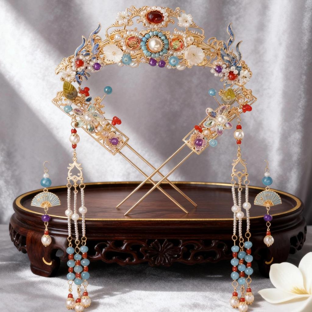 Set de Pasadores Chinos Hanfu 2025: Peine de Borla y Accesorios para Tocado de Hada