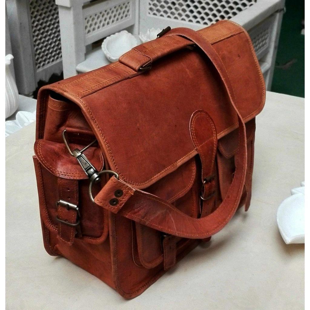 Men's Famous Vintage Leather Satchel Messenger Laptop Briefcase Bag Shoulder