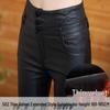 Women's Winter Thickened Matte Leather Pants with Velvet Lining - 2025 Collection
