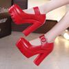 Fashion Pumps Women Single Shoes 13cm High Heels Female Thick with Waterproof Platform Autumn Sexy Super High Heel Black Women's Shoes