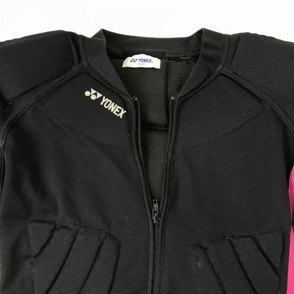 YONEX/Body Protector Snowboard Jacket/Kids 140/Black×Pink/Body Pads/Sports Wear(USED)