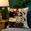 Cute Cat with a Red Hat Decoration  Pillow Case Natural Linen Pillow Case DoubleSided Decor Sofa Pillowcase Home Decor