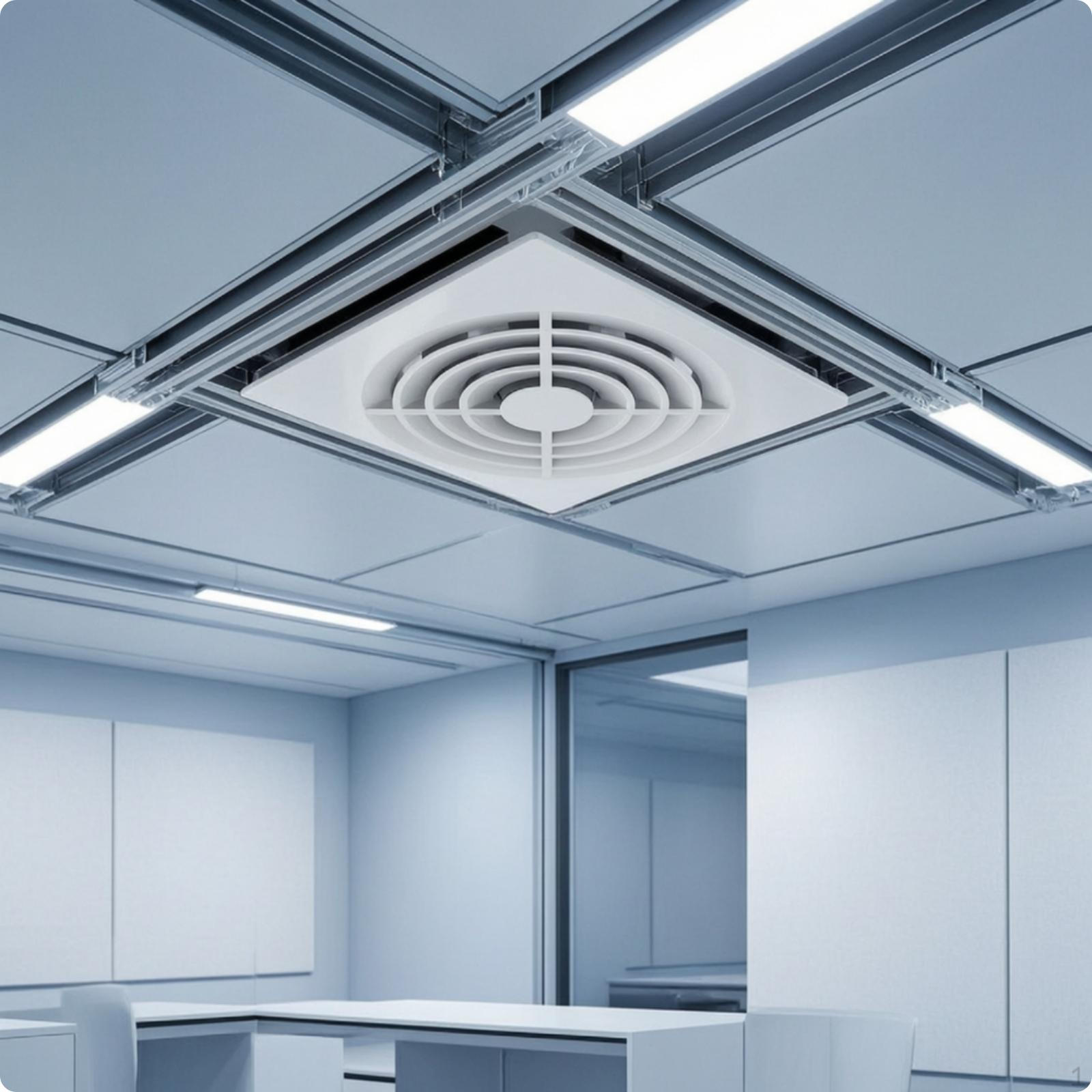 Ventilācijas panelis ar cauruļvada savienotāju Balts