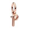 Brand New Plated Rose Gold Letter A-z 26 Alphabet Bead Component Zircon Letter Charm Bead Component Compatible With Authentic Original Bracelet High