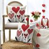 Red Heart Valentine's Day Pillowcase Soft Simple Wedding Pillow Cover Polyester Envelope Throw Pillow Cover For Sofa Decoration