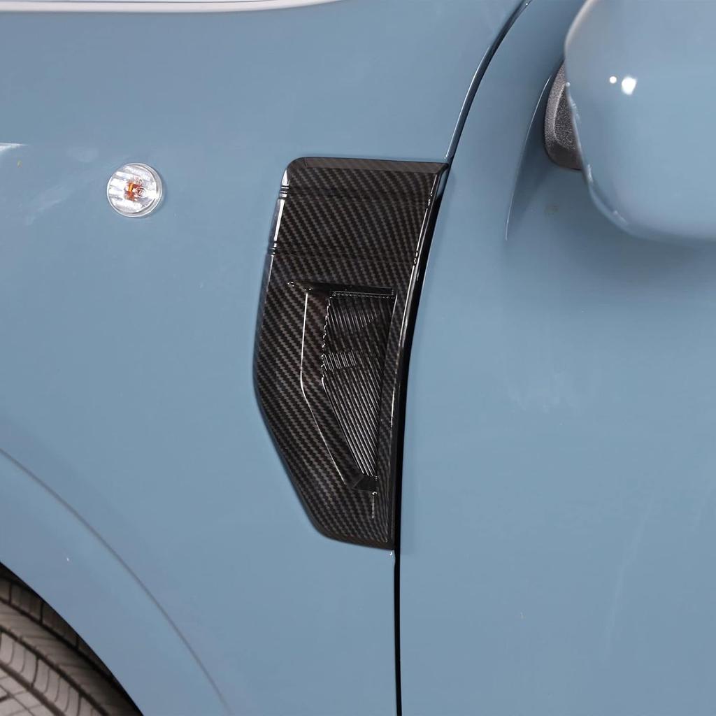 Door Front Side Fender Vents Air Outlet Cover Trim Compatible with Ford Maverick 2022-2025, Car Exterior Decoration Accessories (Carbon Fiber