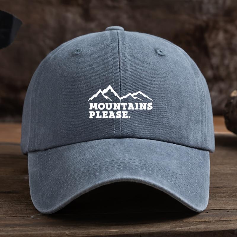 Fun Letter Mountain Print Baseball Hat Unisex Outdoor Fashion Versatile Duck Hat Trend