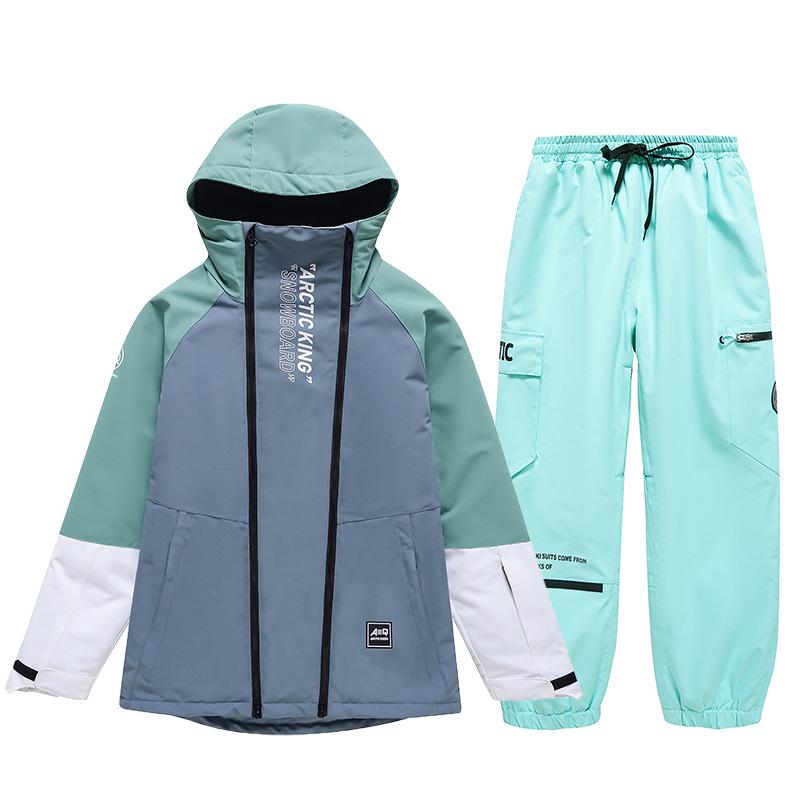Unisex Winter Ski Suit: Windproof, Water-Repellent Jacket and Pants for Outdoor Snowboarding and Skiing.