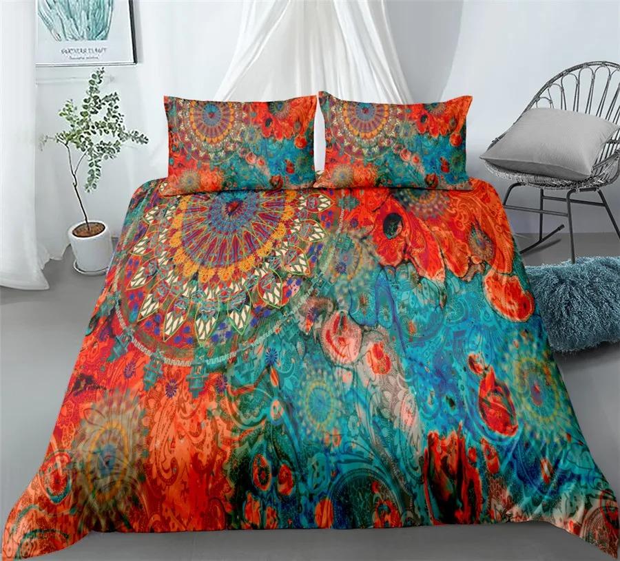 Hand Painting Lion Golden Bedding Set King Queen Double Full Twin Single Size Luxury Soft Bed Linen Set