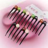 Französischer Twist Perlen Haarstab Haarspange Acetat U-förmige Haarnadel Vintage Schildpattmuster Damen Haarknoten-Stecknadel Haarschmuck