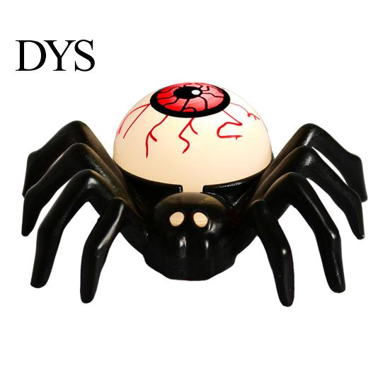 Indoor Festival Atmosphere Lamps Halloween Spider Tea Light Candle, Battery Operated Flameless Flickering LED Fake Candles Spooky Eyeball Skull