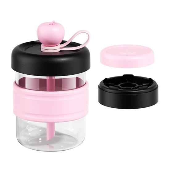 

Стеклянная бутылка для воды с заварником для фруктов и соломы, герметичная, стакан для питья объемом 500 мл, стакан для льда с поддоном для льда A