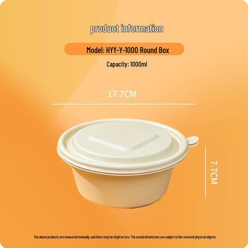 Biodegradable Corn Starch Disposable Meal Bowls with Lids, 150 Sets