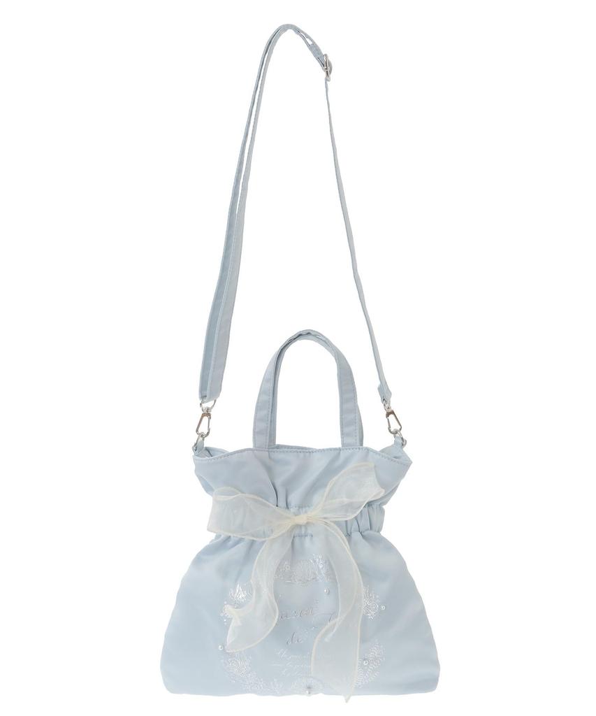 Maison de Fleur Muschel-Print Band 2-Wege-Tragetasche, Hellblau, Damen