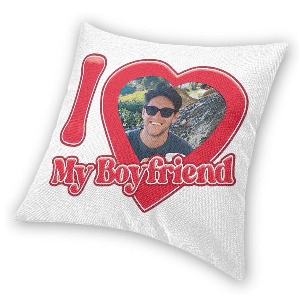 I Love My Boyfriend Niall Horan Pillowcase Printed Polyester Cushion Cover Decorative Throw Pillow Case Cover Home Square