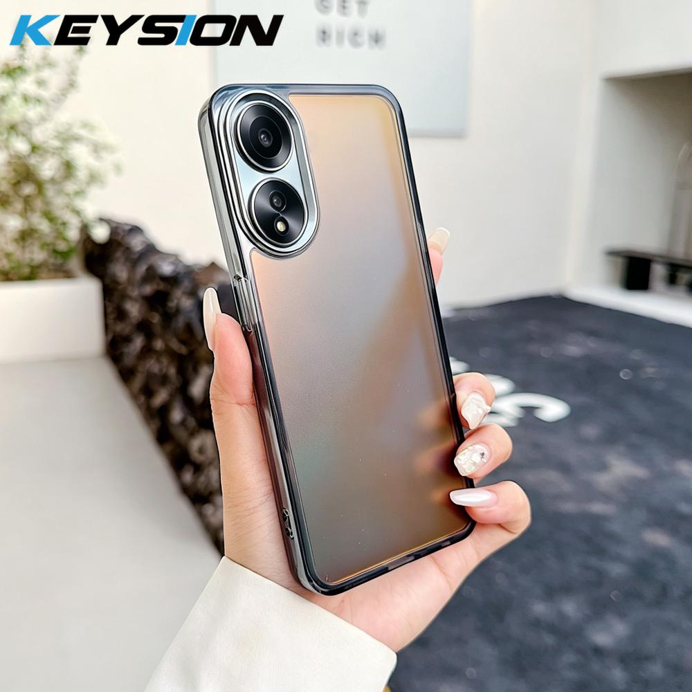 

KEYSION Fashion Laser Gradient Colorful Phone Case for OPPO A98 5G A78 A58 A38 A18 TPU+PC Shockproof Back Cover for OPPO A78 4G for OPPO A98 5G чёрный