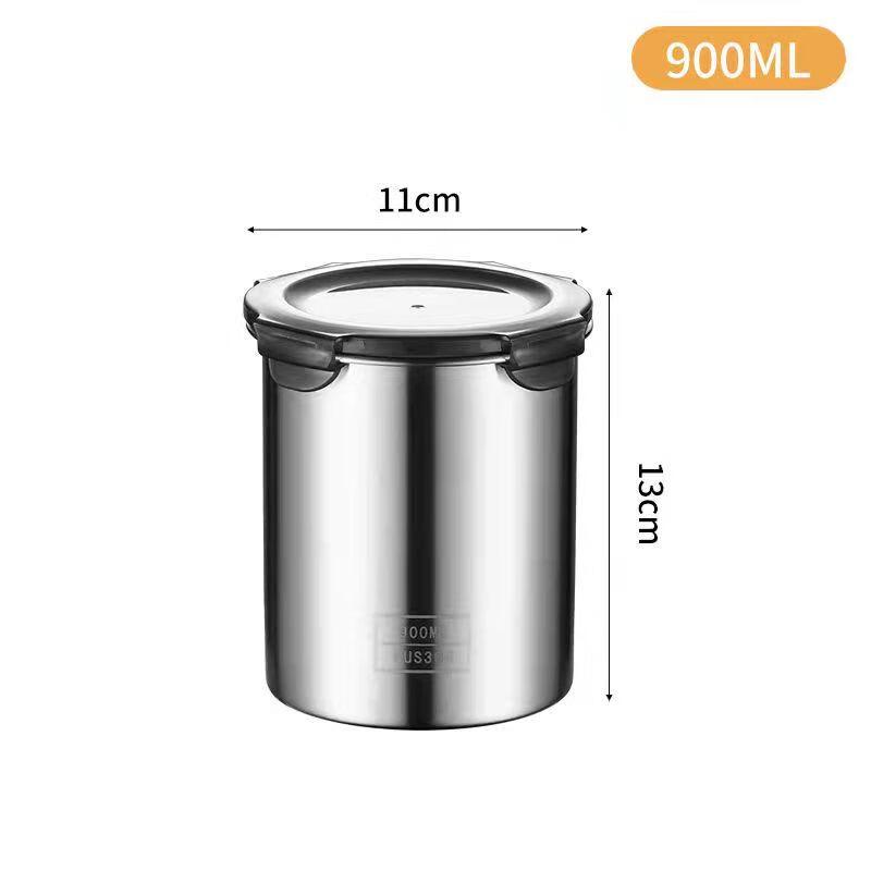 Outdoor 316 Stainless Steel Sealed Storage Jar Medium (900ml)