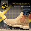 High-Top Slip-On Steel Toe Cap Work Shoes - Anti-Smash & Puncture Resistant, Lightweight, All-Season.