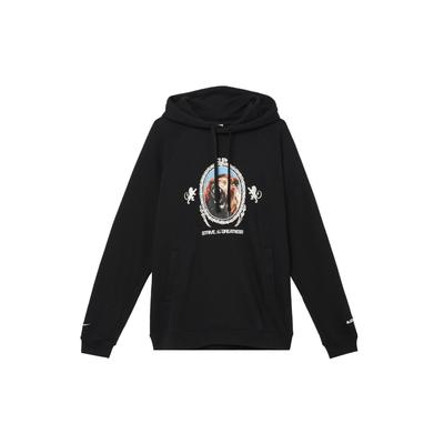 Ανδρικό Φούτερ με Κουκούλα Casual με Animal Print Μαύρο FB7124-010