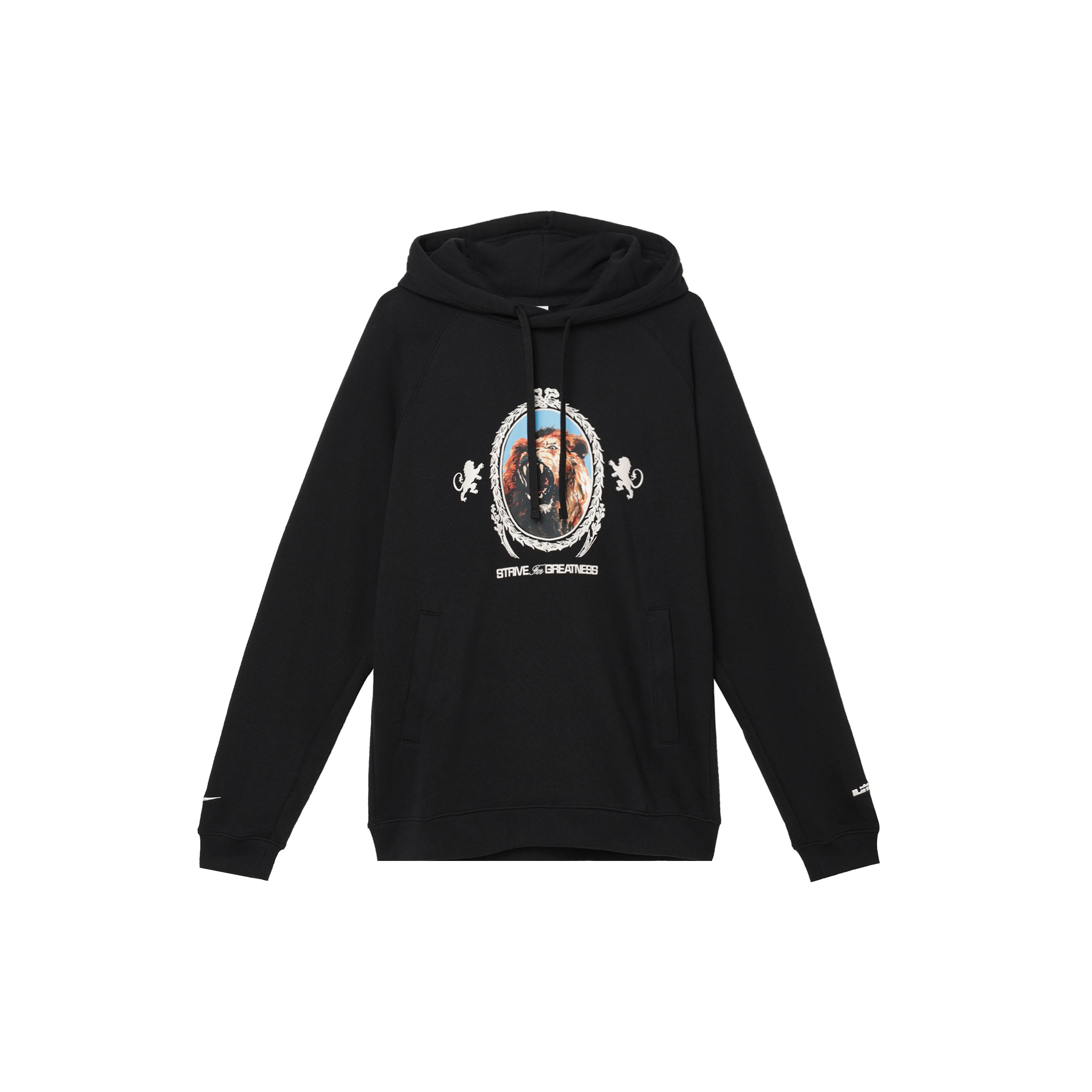 

Мужской повседневный пуловер с капюшоном и принтом Nike Animal Print, черный FB7124-010 XL