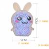 3PCS Squishy Bunny Stress Balls with Light Stress Relief Toy Girls Kids Fidget Toys Colorful Rabbit for Easter Basket Stuffers