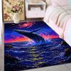 1PC Whale leaping under starry galaxy Print Carpet Rug for Living Room Bedroom Sofa Doormat Home Decor Non-slip Floor Mat