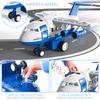 Simulation Deformed Airplane Transformion Aircraft Rail Car With Ligjhts And Sound Effect Storage Vehicle Children Toys Boy Gift