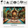1pc Moroccan-themed party background banner featuring vibrant colors and an exotic style. Made of polyester