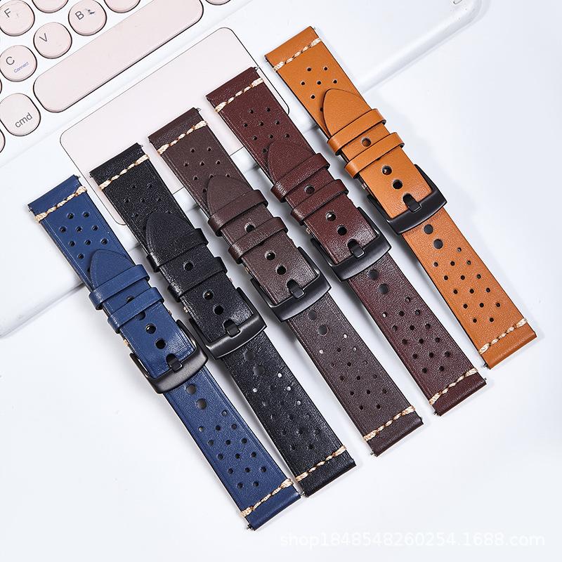 Leder-Handzug-Kabel-Uhrenarmband, Geeignet für Huawei 20mm 22mm Lederarmband, High-End Weich