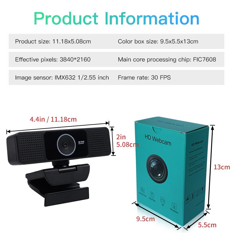 4K Autofocus USB Camera for Online Classes & Video Conferences