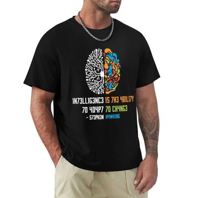 Camiseta Inteligencia Hombre La Inteligencia Es La Capacidad De Adaptarse Al Cambio Camisetas Vintage con Lema Científico