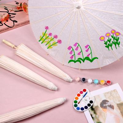 4 ks Papírový slunečník 60 cm Čínský Japonský Papírový Deštník Bílý DIY Malování Dekorativní Deštník na Svatbu Výzdoba pro Svatbu