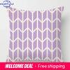 Geometric Light Purple Pillow Cover 50*50 Living Room Sofa Cushion Cover 40*40 Solid Color Decorative Cushion Cover Home Decor