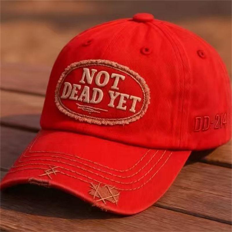 Cotton Distressed Embroidered Cap NOT DEAD YET & DD-214 Veteran's Baseball Caps Vintage Design Hats GZW