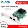 I210AT PCI-E X1 Dual RJ45 Port 1000M Gigabit Wired Network Card for Servers/Desktops