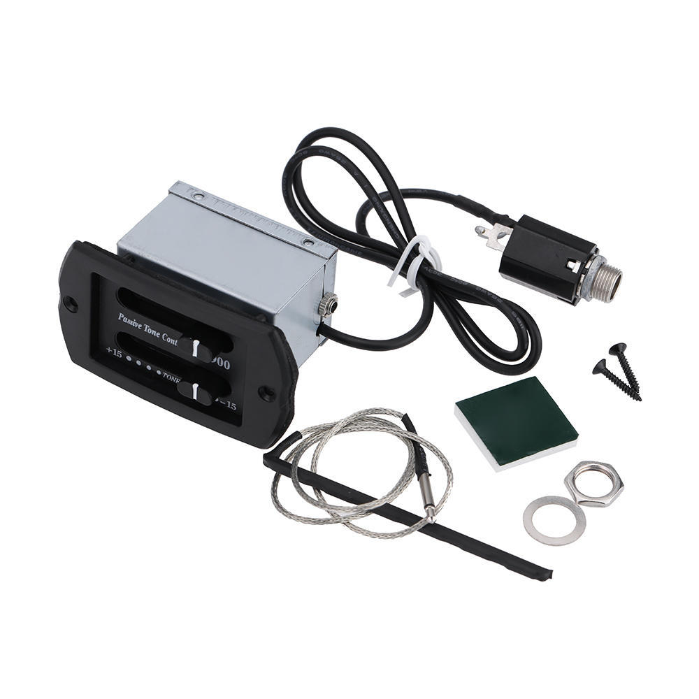 Acoustic Guitar Passive Tone and Volume Control EQ Equalizer Preamp Amplifier Piezo Pickup Tuner